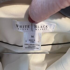 White House Black Market Cream Blazer and pants.